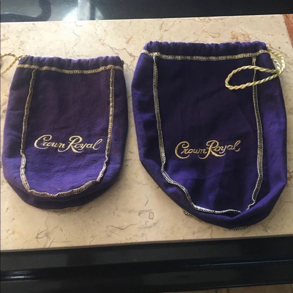 2 Crown Royal Felt Bags